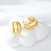 European and American Temperament Minimalist Three-Layer Circle Earrings: Trendy, Versatile Women's Niche Design.