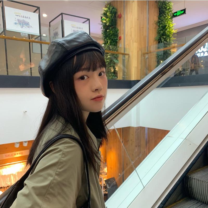 Осень и Зима Художественная Шляпа Британский Ретро Пу Берет Корейская Восьмиугольная Шляпа Тренд