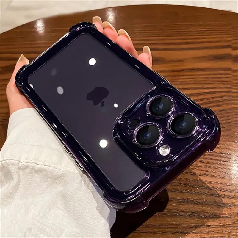 Противоударный мягкий чехол-бампер для iPhone 14 13 12 11 Pro Max 13Pro 14 Plus 13 11, прозрачный защитный силиконовый чехол для камеры
