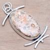 Pendant Bird Eye Jasper Gemstone Gift For Her Silver Jewelry 2.5"