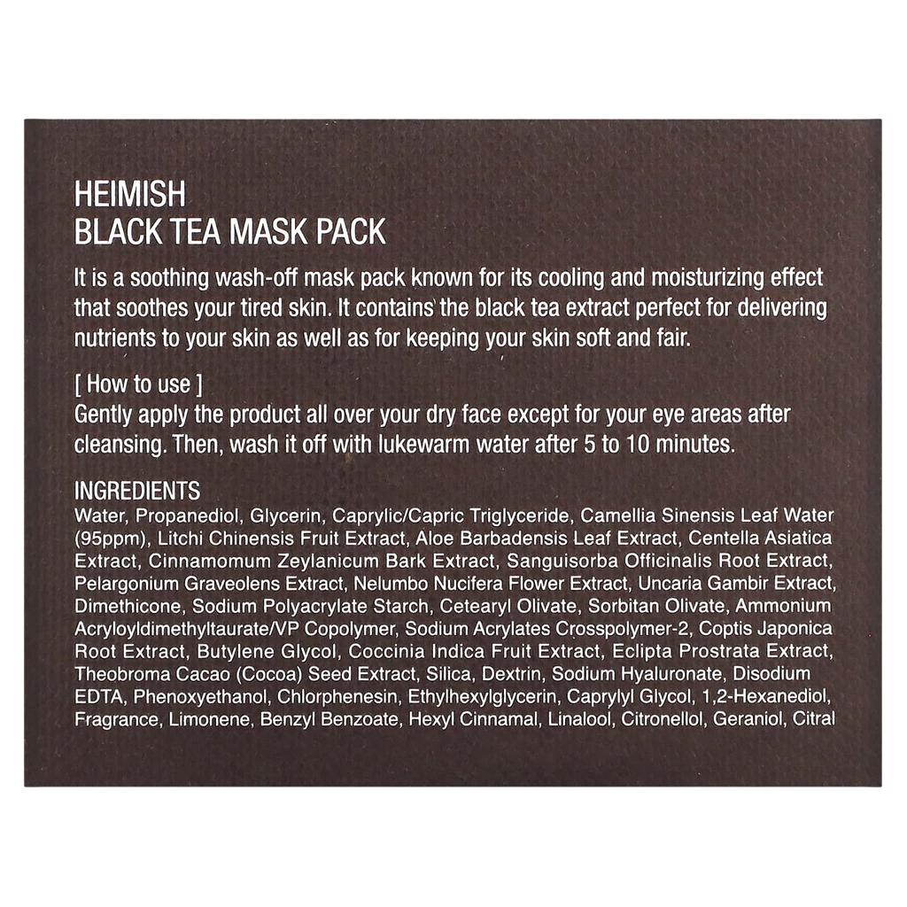 Heimish Black Tea Beauty Mask Pack, 110ml