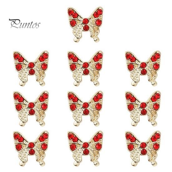 10 шт., подвески для ногтей в виде бабочек, блестящие стразы, инкрустация из искусственного кристалла, 3D подвески, аксессуары для маникюра «сделай сам», ювелирные изделия для дизайна ногтей, украшения для чехла для телефона, украшения для ногтей