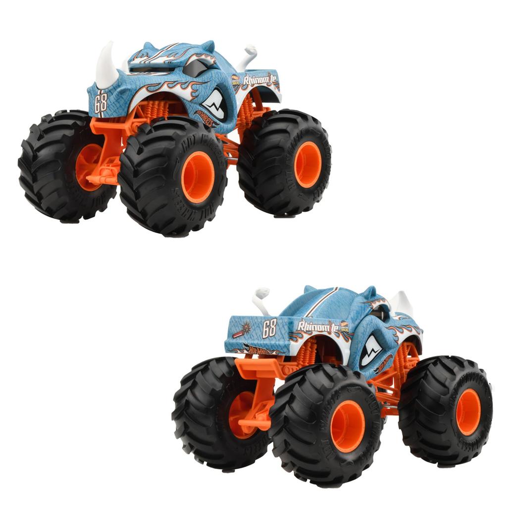 Hot Wheels Грузовик-монстр Большой размер Ассортимент Игрушки-машинки Масштаб Литые машинки Набор из 124 4 штуки (Возраст 3+) Многоцелевой 987E-FYJ83