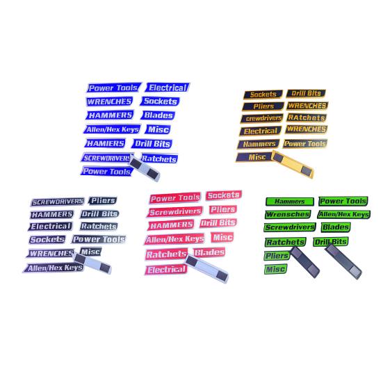 12/14 шт. Магнитные этикетки для ящика с инструментами, многоразовые, напечатанные на 3D-принтере, бирки-органайзеры для ящика с инструментами, стальные ящики для инструментов, тележки, ящики, шкафы, маркерные организационные этикетки