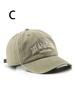 1pc Angeless unisex all season wearing pure cotton washed  fashionable baseball cap with lettering