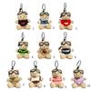 Lovely Pilot Bear Keychain Cute Pendant for Bag and Key Plush Keyring Phone Charm Personalized Animal Decoration