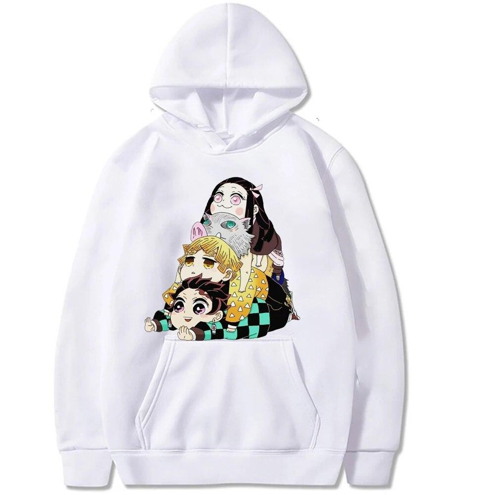 Anime Demon Slayer Hoodies Sweatshirt Kimsetsu No Yaiba Pullover Tracksuit Women Sweatshirt Unisex Hoodie Kids Unisexs Clothes Coat