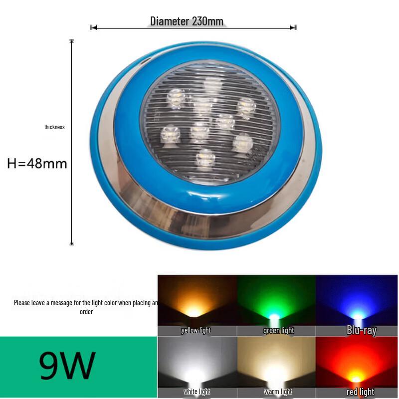 Светодиодный настенный светильник для бассейна 6 Вт RGB из нержавеющей стали с дистанционным управлением