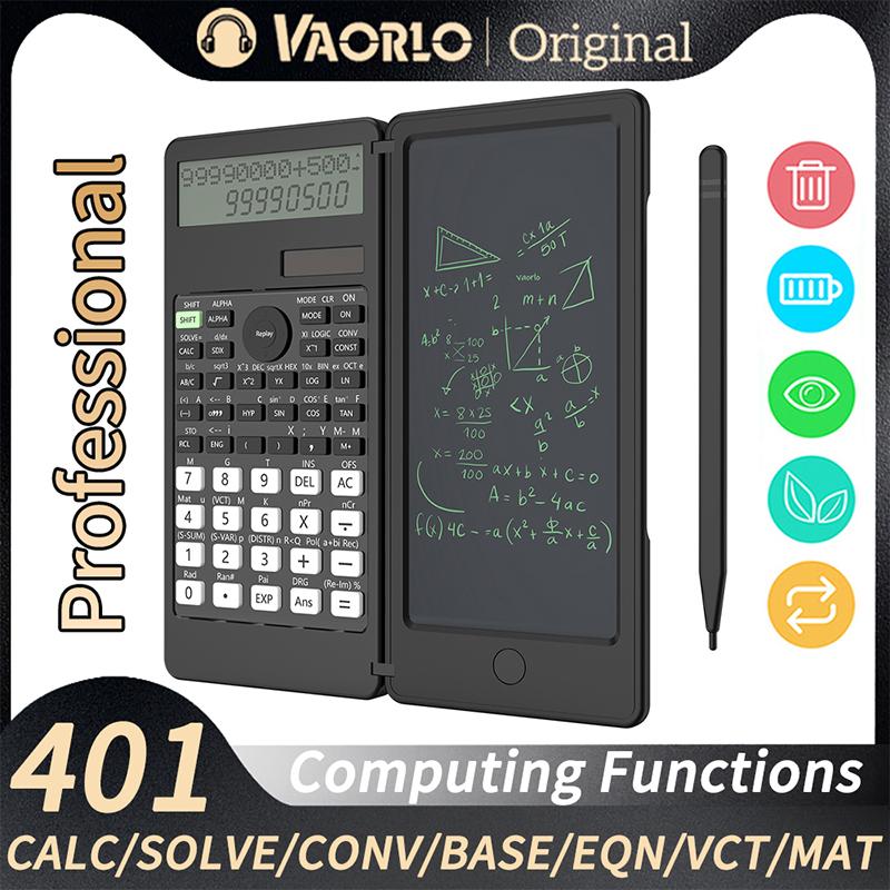 Solar Scientific Calculator With 6 Inch Writing Tablet Foldable 401 Computing Functions Professional Calculators PK 991MS 991ES