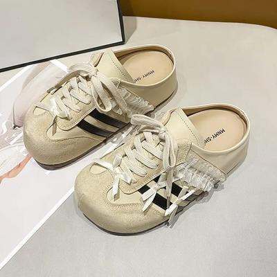 Женские 2025 Новые Скрытая Платформа Кружево Бант Пучок Полусапожки Модные Слипоны