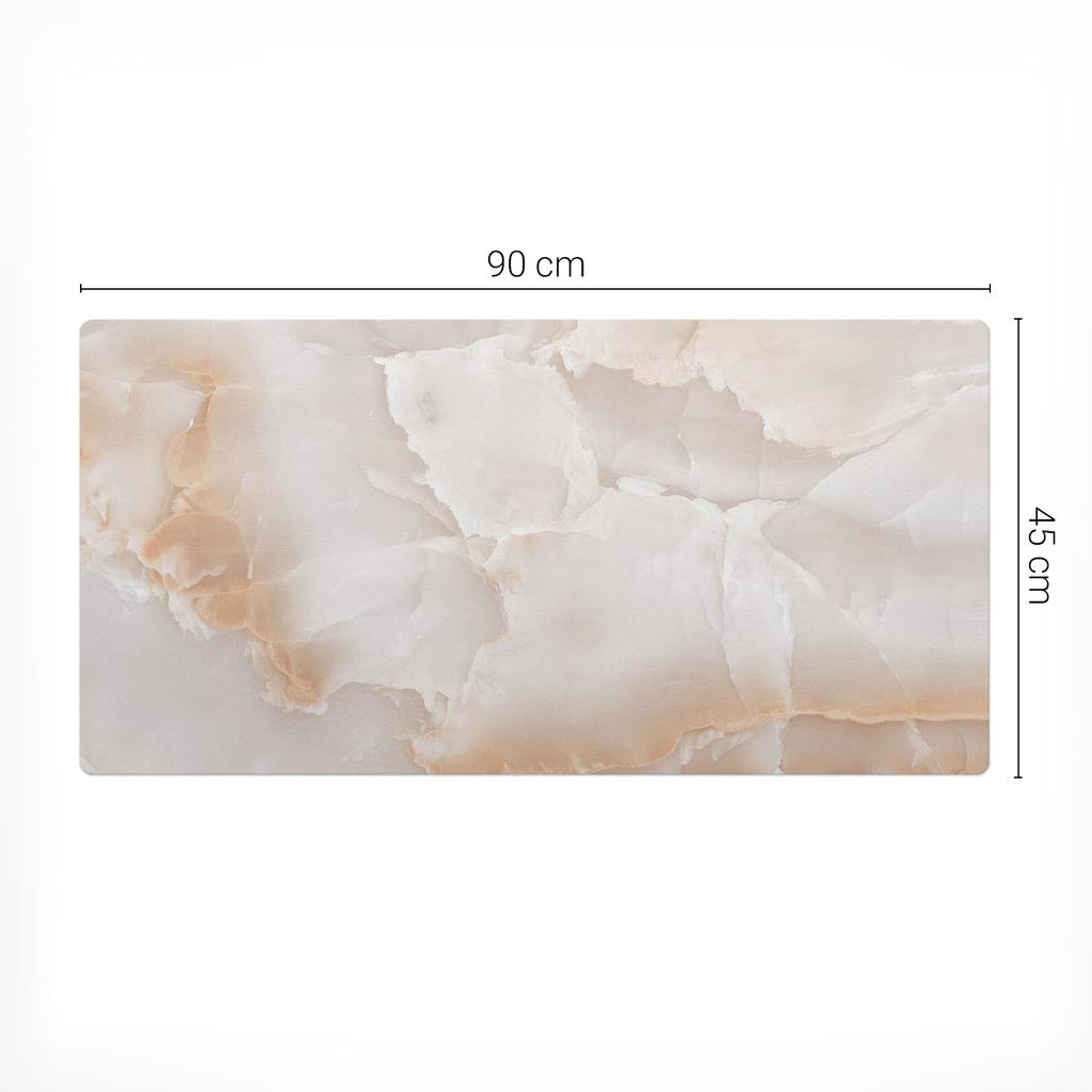 Protective Desk Mat Keyboard Mouse Pad Marble Texture 90x45 cm