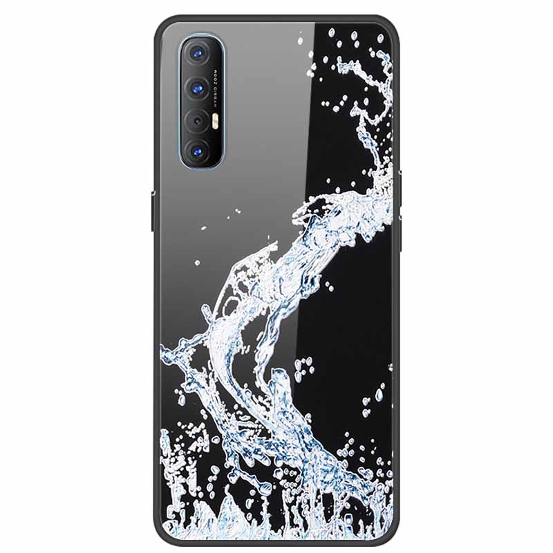 Tempered Glass Case For Oppo Reno 3 Pro 5G Case 6.5" Hard Phone Back Cover Soft Bumper For Oppo Reno3 Pro Case Funda Para PCRM00