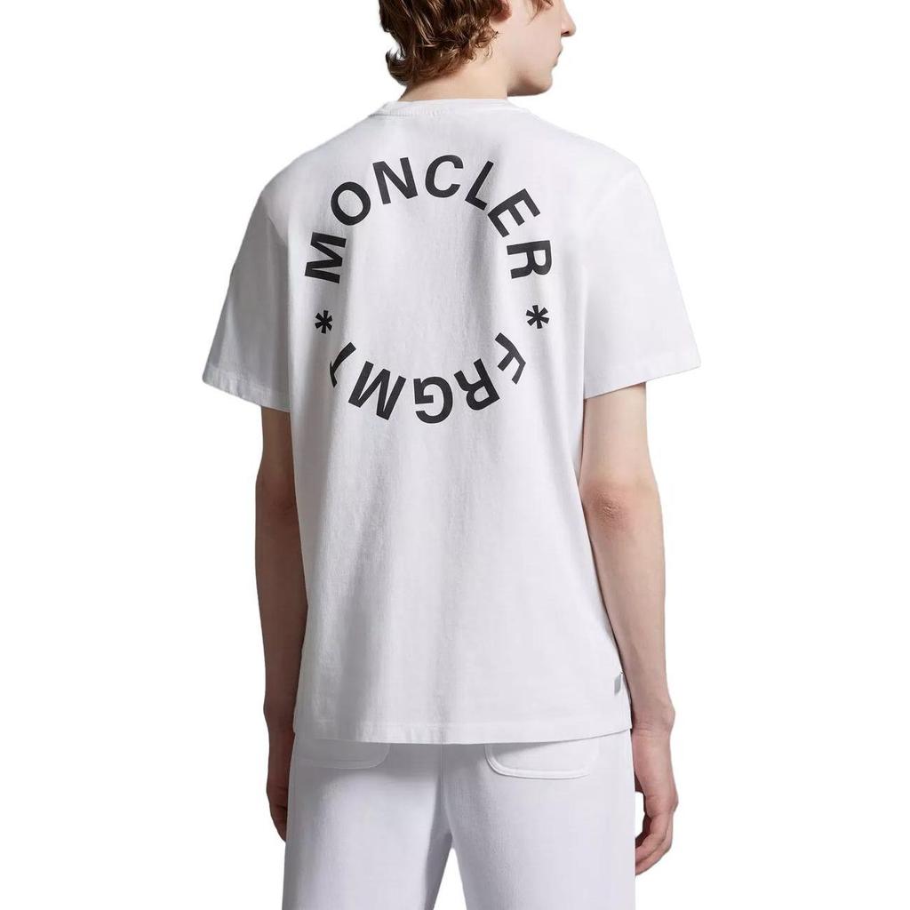 Moncler X Frgmt Collaboration Ss23 Logo Short Sleeve T-Shirt Unisex Tops White I209U8C00002M3265001