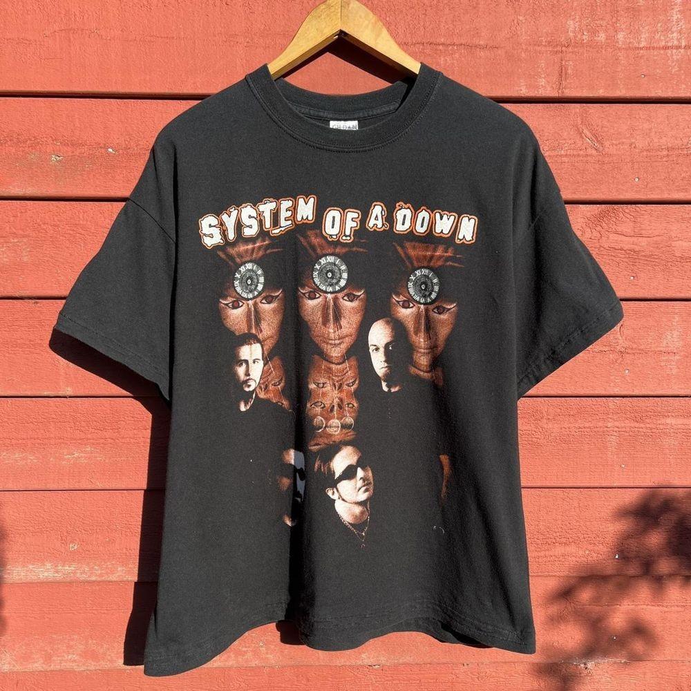 System Of A Down Mezmerize Ретро Стиль Группа Черная Унисекс Футболка Винтаж WA1260