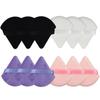 60 Pcs Triangle Velvet Powder Puff Pizza Flours Mini Face Makeup Sponge Cosmetics Washable Makeup Puff Tools Cosmetics