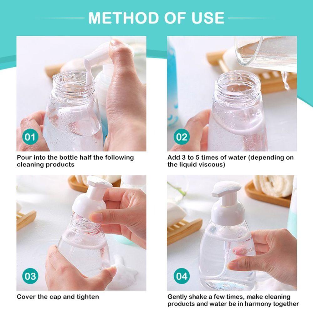 Plastic Empty Bottle Clear Foam Bottle Portable Empty Soap Bottle Cosmetics Packaging