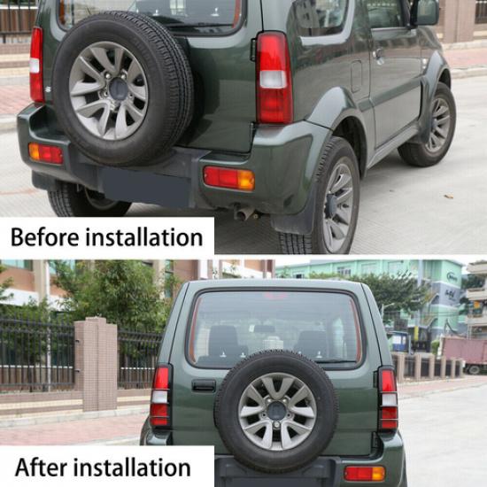 2pcs Rear Taillight Lamp Trim Cover For Suzuki Jimny 2007-2017 Black Accessories
