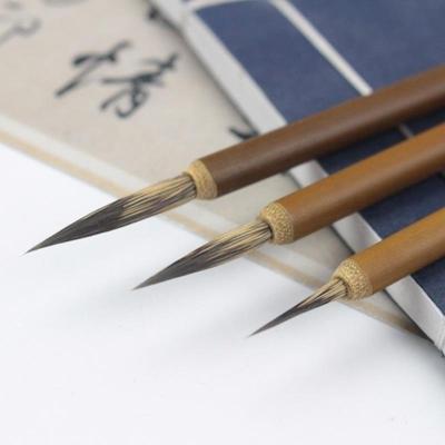 3 шт. Кисти для китайской живописи S M L для прорисовки контура, акварели, каллиграфии, кисти из натурального ворса, профессиональные художественные инструменты