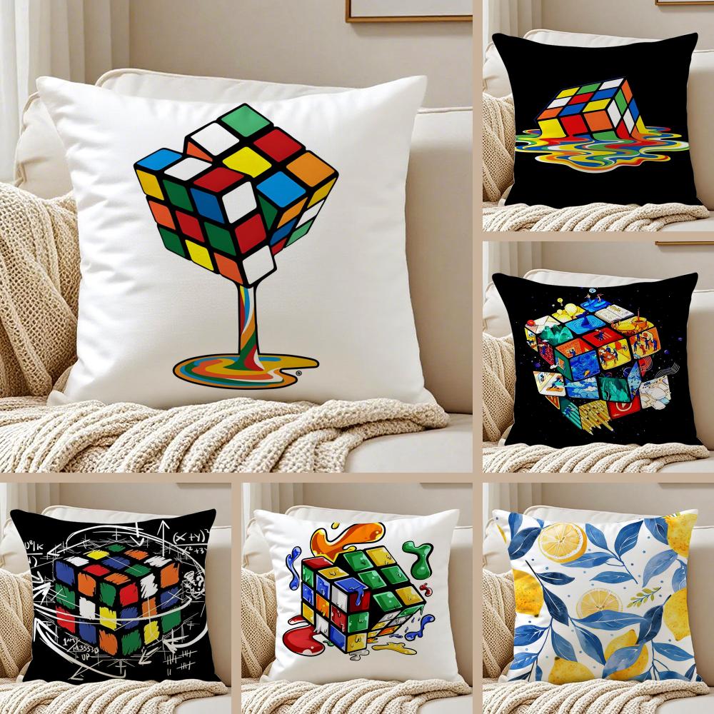RRubiksES Чехол-подушка для кубика Рубика Наволочка Антипылевой Клещ Невидимая Молния Короткий Плюш Подушка для Дивана