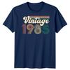 Personalised Vintage 1985 Birthday Retro Style Mens T-Shirt Womens Tee Graphic