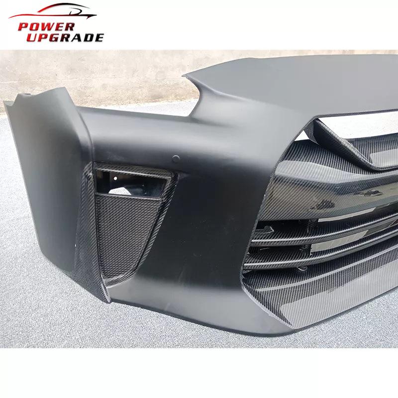 TS Style Semi-Carbon Fiber Front Bumper Kit for Nissan GTR R35 (Old Version) Modified Upgrade