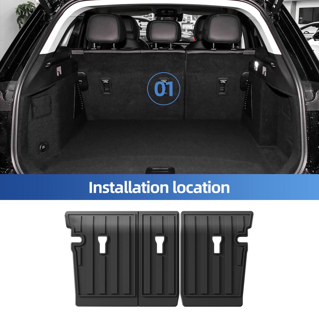 Smabee Left Drive for Chery EXEED TXL LHD 2024-2026 Fuel Version Car Floor Mats Cargo Trunk Pad TPE Waterproof Black