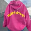 Oversized Drop Shoulder Hoodie Men Women Loose Fit Sporty Casual Sweatshirt With Print Wear