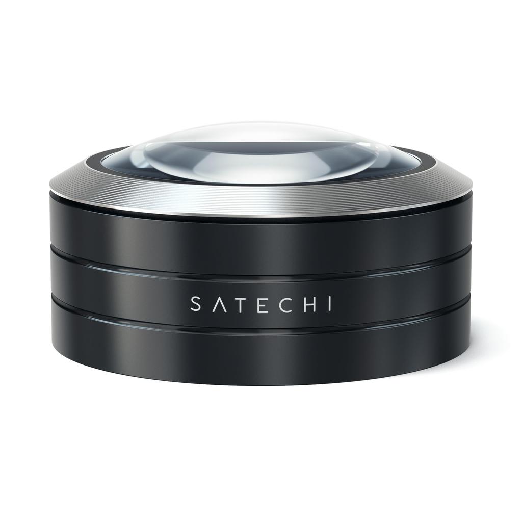 SATECHI ReadMate Светодиодный настольный увеличитель с увеличением до 5x, Чехол для переноски в комплекте - (черный)