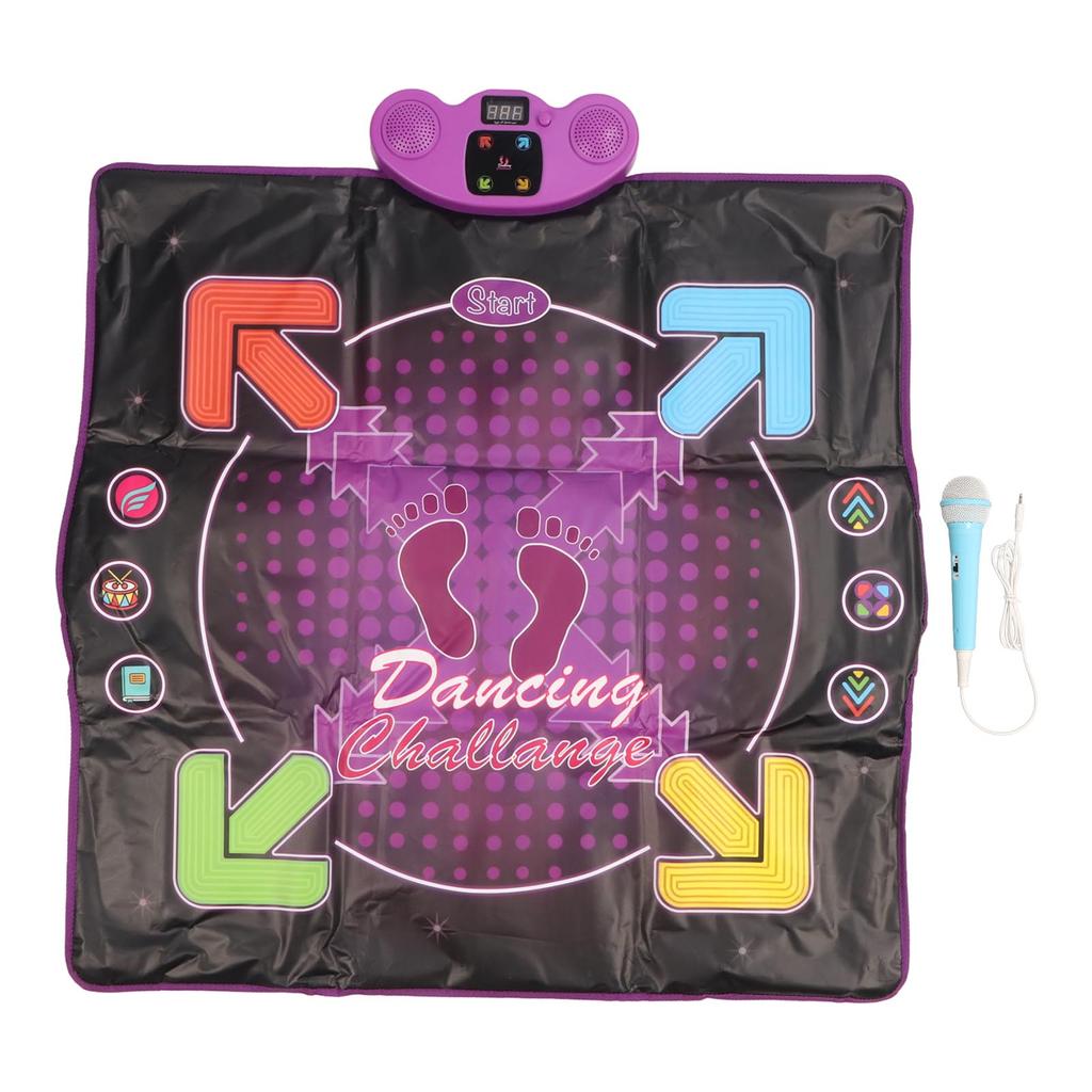 Dance Mat Wireless Bluetooth AUX Built in Music 4 Gaming Modes Electronic Dance Pad Game Toys with Mic for 3 Years Old