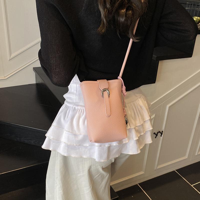 Simple Retro Mobile Phone Bucket Bag New Fashionable Summer Texture Shoulder Bag Casual Versatile Messenger Bag