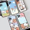 Милый Чехол Для Телефона B-BuBu DuDu Для IPhone 17,16,15,14,13,12,11,Pro,Max,Plus,Мягкий Силиконовый Черный Чехол