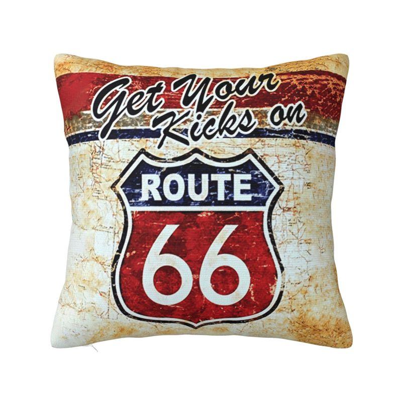 Route Throw Pillow Case cm Decor Home Cushion Cover Square Polyester Pillowcase Doublesided Printing