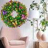 Artificial Eucalyptus Wreath Plastic Floral Wreath Eucalyptus Leave Wreath for All Season Welcome Sign Farmhouse Home Decor