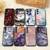 Чехол-накладка G-Glitter Art с мраморным узором для Samsung A73,72,71,A52,51,40,41,A22,A32,31,A13, Мягкий черный корпус