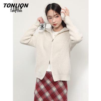 Женский вязаный кардиган из искусственного кашемира TonLion