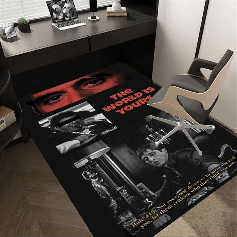 1 шт. Коврик для офисного кресла Scarface, Мягкий, Удобный, Всесезонный, Идеально подходит для дома, спальни или офисного декора, Идеальный подарок для