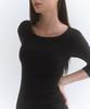 MUSINSA STANDARD WOMAN Женское мини-платье из джерси [Черный]