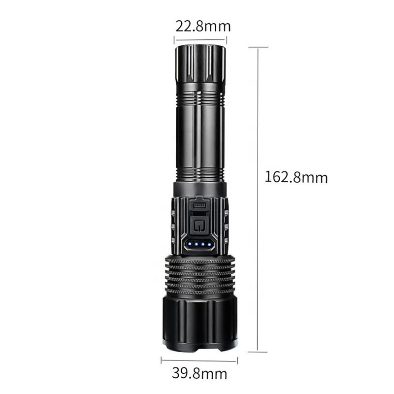 P50 Сильный свет с дисплеем мощности COB Боковой фонарь USB Перезаряжаемый уличный прожектор Ночная рыбалка Аварийная ситуация