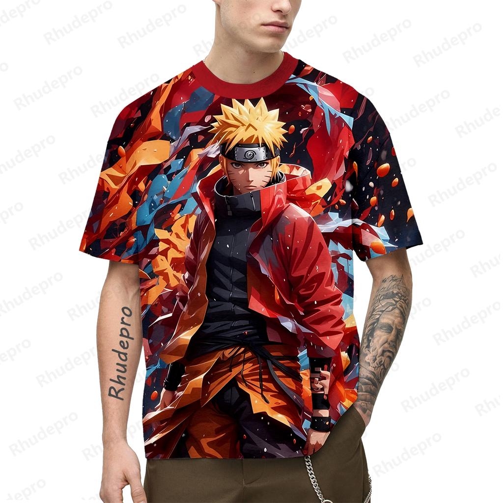 Uchi Haba T-shirt Short Sleeve Clothing Naruto High Quality Gift Fashion Y2k Clothes Trend Anime Shirts Streetwear