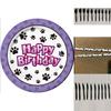 Dog Paw Party Kit Whimsical Pet Themed Plates Cups Napkins And Balloons