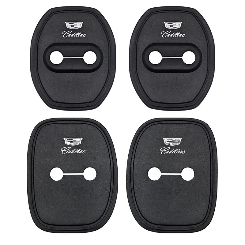 4 pieces Car Door Lock Protective Silione Cover Accessories For Cadillac ATS BLS CTS EXT SRX STS XT4 XTS XT6 Escalade Deville CT