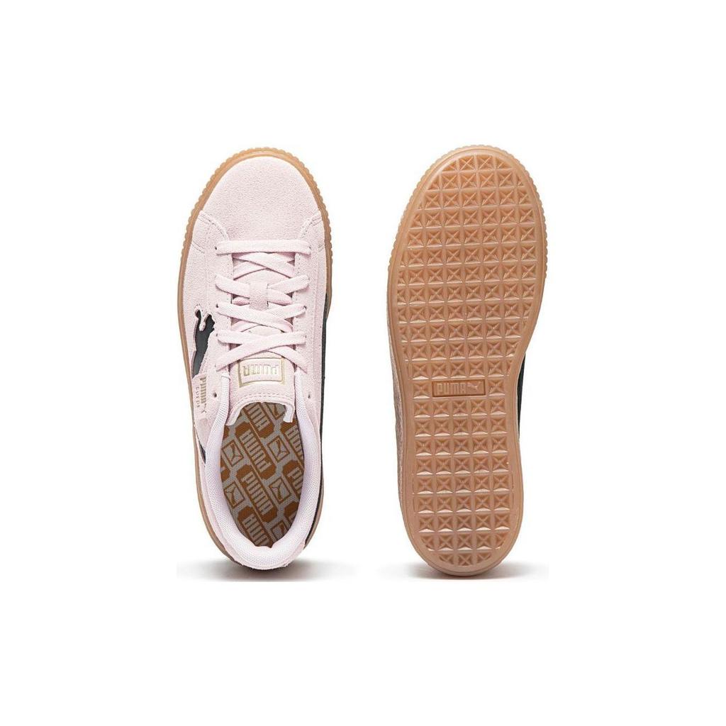 Puma Suede Platform Cutout - Pearl Pink Black Women Sneakers Gold 397233-05