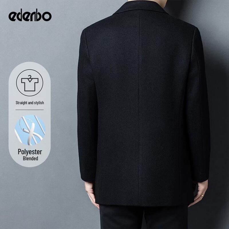 Мужское пальто Edenbo из смесовой шерсти средней длины в стиле business casual