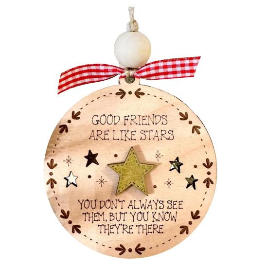 Дружественное украшение, деревянная рождественская елка, подвесное украшение, кулон «Дружеская связь», подарок в знак признательности