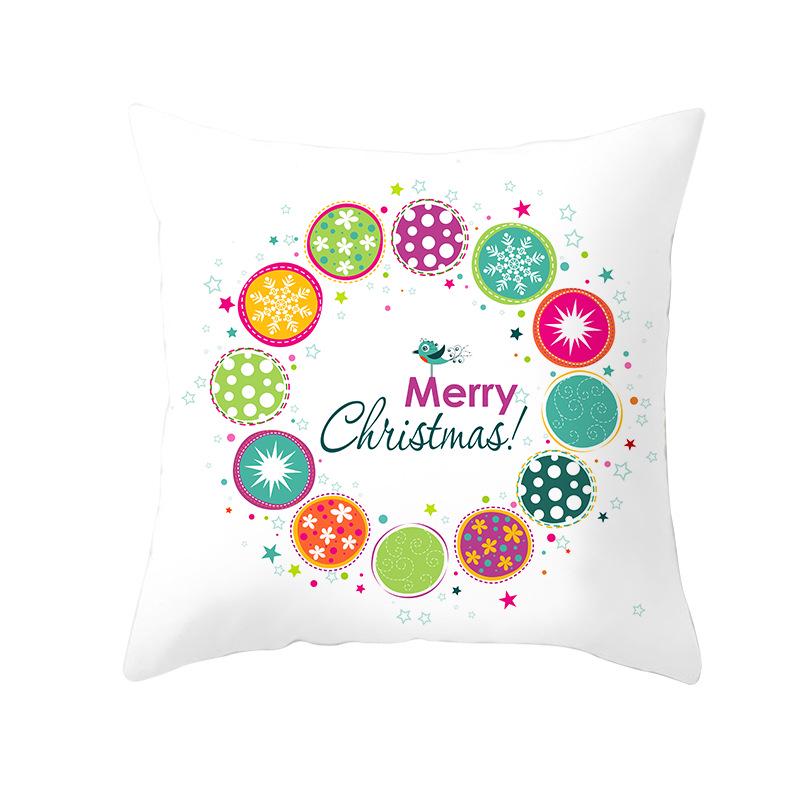 Персиковая кожа Рождественский принт Наволочка Мультяшное животное Дом Диван Подушка Чехол Прикроватная Спальня Подушка