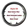 A4 Hand-Sewn Alcantara Non-slip Suede Nappa Leather Car Steering Wheel Cover Wrap for BYD Formula Leopard 5 Interior Accessories
