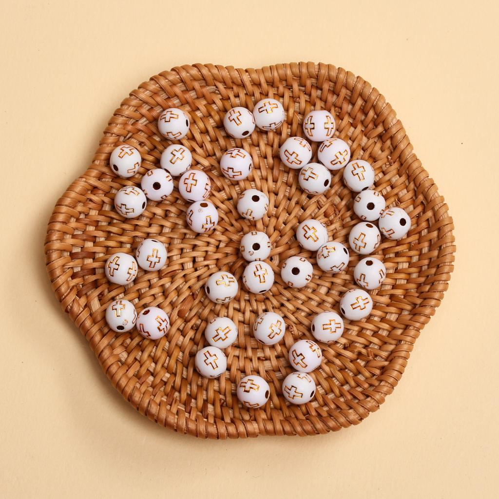 Модные акриловые бусины из крестообразной сосны 50 шт. 7 мм DIY материал для изготовления ювелирных изделий браслет ожерелье