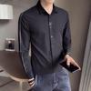 Autumn New Men's Long-sleeved Shirts Handsome Versatile Casual Iron-free Long-sleeved Shirts Men