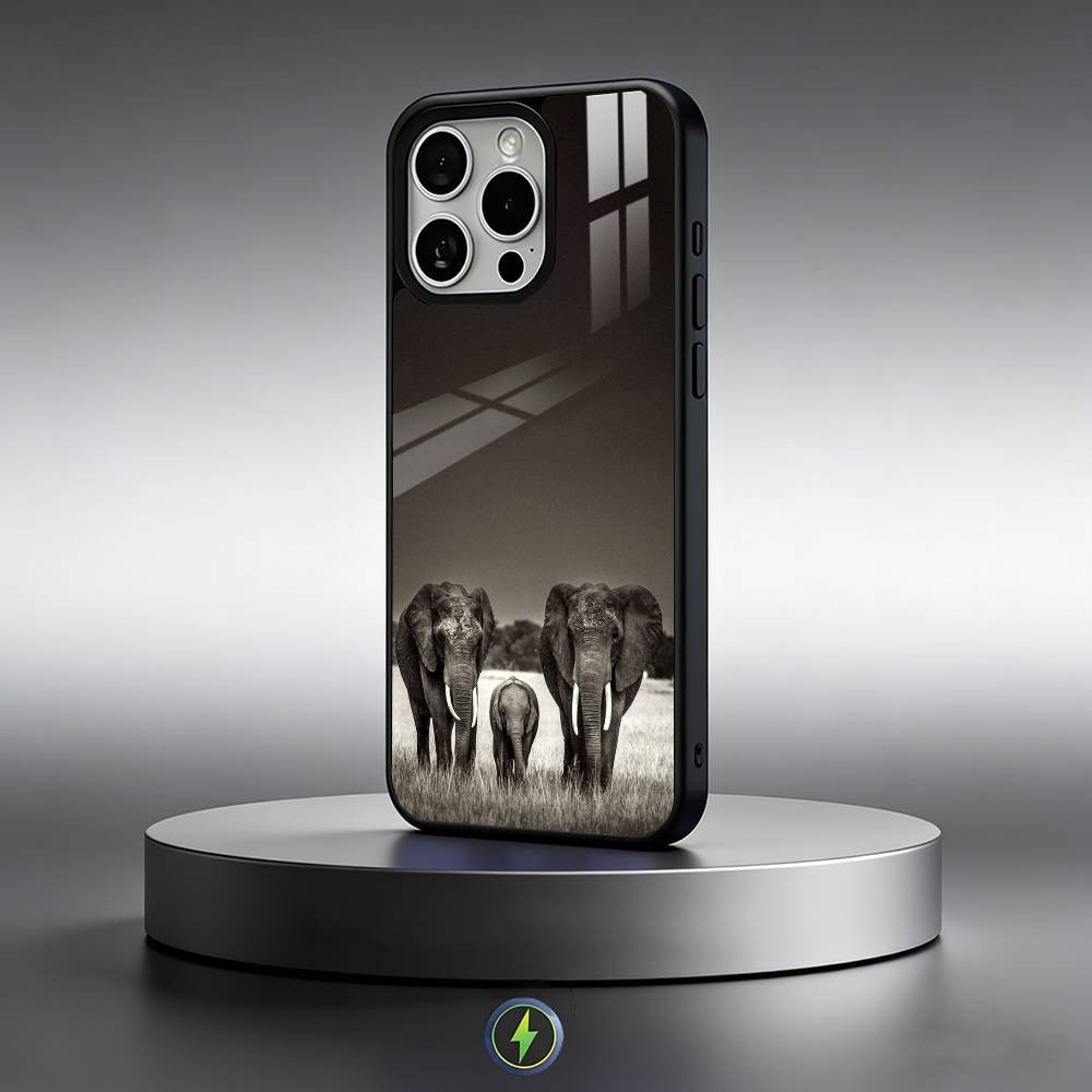 Elephant Baby Nature Phone Case For iPhone17,16,15,14,13,12,11 Plus,Pro Max Magnetic For Magsafe Wireless Charging