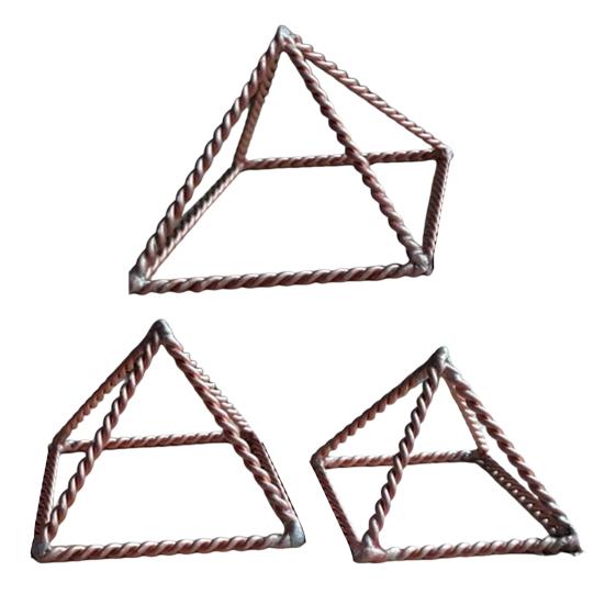 Металлическая проволока Энергетическая Пирамида Украшение Куб Мощности 188 МГц Тензор Стиль